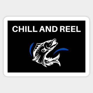 Chill and Reel Fun Fishing Apparel Sticker